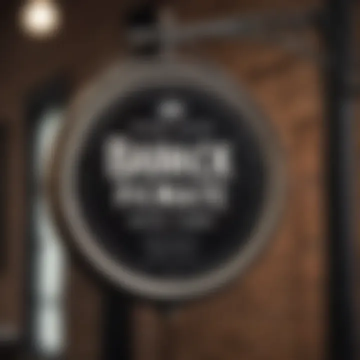 Vintage Barber Shop Sign with Holy Black Pomade Logo