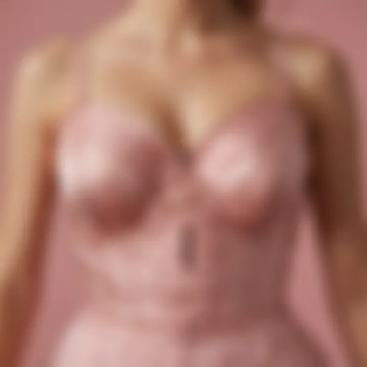 Vintage-inspired Silk Bustier in Blush