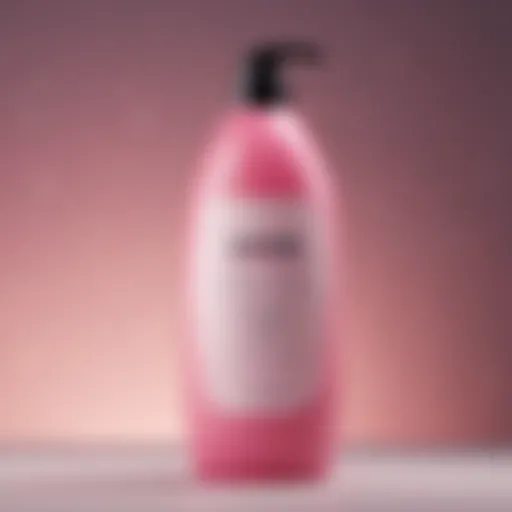 A bottle of volumizing shampoo with a sleek design and vibrant colors.