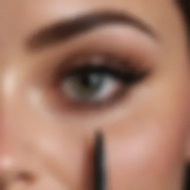 Close-up of a waterproof liquid liner pen with a fine tip