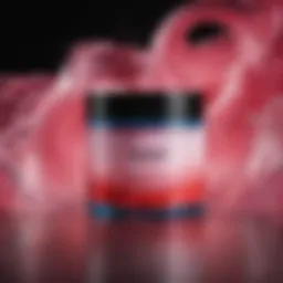 Container of wave set hair gel with vibrant packaging