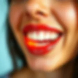 Close-up of a vibrant smile with bright white teeth